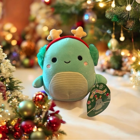 5-inch Holiday Nessie Squishmallows Locc Ness Holiday Plush - Green - Picture 1 of 6